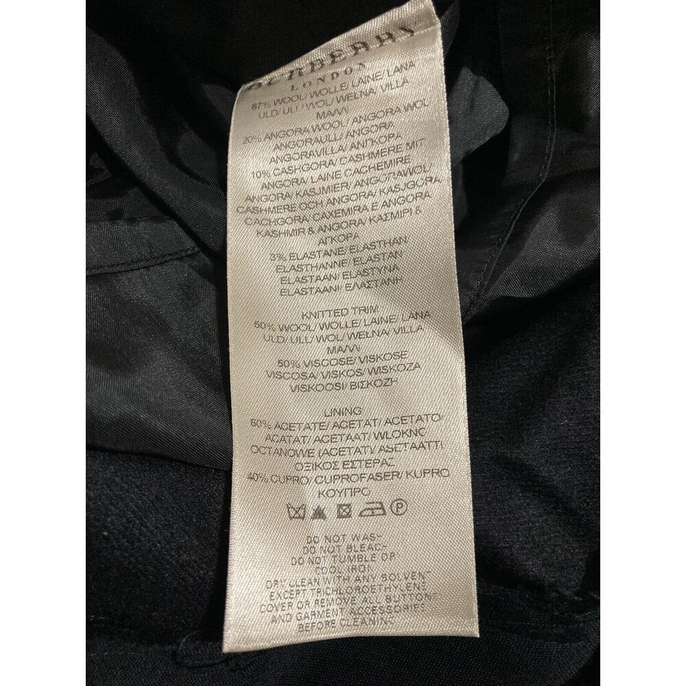 BURBERRY Black Knit Wool Knee Length Long Sleeve Straight Dress Size 8 - Picture 5 of 6